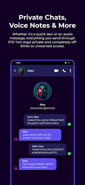 Private STR.Talk chat screen